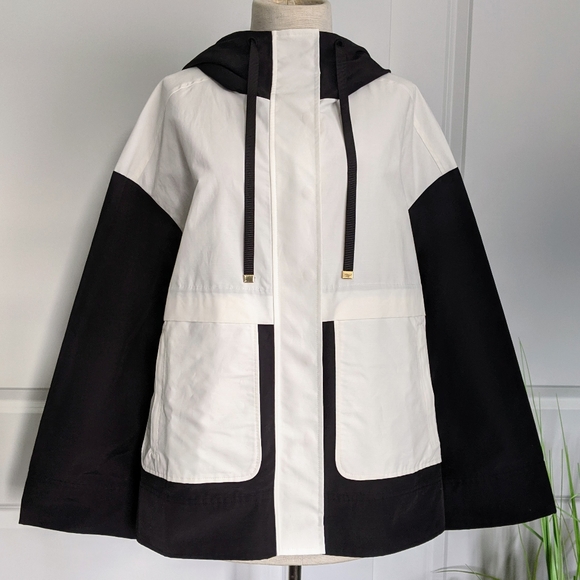 kate spade Jackets & Blazers - kate spade Anorak Hooded Black White Quick Dry M